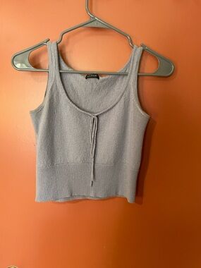 J. Crew Light Lavender Knit Tie-Front Tank